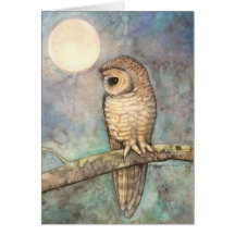 Northern Spotted Owl Wildlife Fine Art Greeting Card