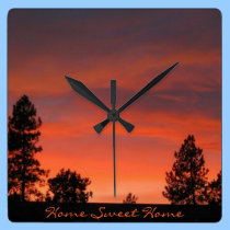 Northwest Sunset Wall Clock wall clocks