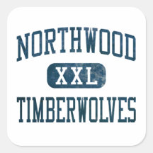Northwood Timberwolves Athletics Square Sticker