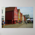 Norway, Bergen, Traditional painted houses Posters