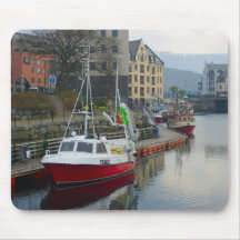 Norway, Deep sea and fjord fishing vessels Mousepad