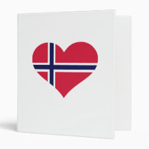 Norway flag 3 ring binder