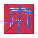 Norway Flag Drawing Fridge Magnets