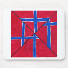 Norway Flag Drawing Mousepad