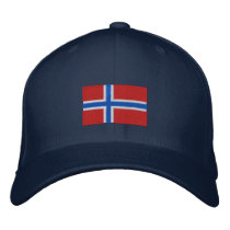 Norway flag embroidered flexfit wool hat