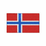 Norway flag embroidered men's polo shirt