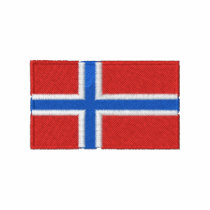 Norway flag embroidered men's polo shirt