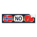 Norway Flag Map Code Bumper Sticker