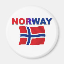 Norway Flag w/inscription Fridge Magnet