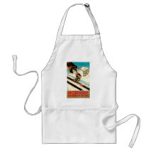 Norway - Home of Skiing Travel Art Aprons