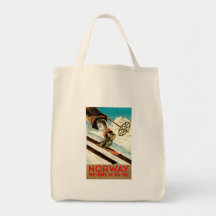 Norway - Home of Skiing Travel Art Bags