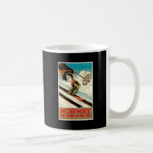 Norway - Home of Skiing Travel Art Coffee Mug