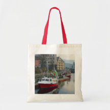 Norway, port on the north coast canvas bags