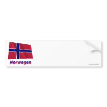 Norwegen Fliegende Flagge mit Namen