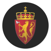"Norwegian Coat of Arms" Round Stickers