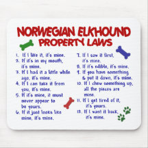 NORWEGIAN ELKHOUND Property Laws 2 Mousepads