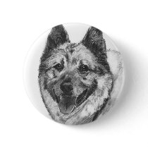 Norwegian Elkhound Sketch Pins
