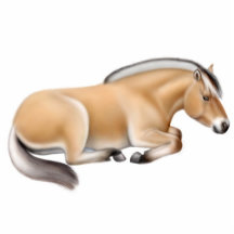 Norwegian Fjord Horse Ornament Photo Cutouts