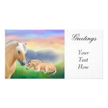 Norwegian Fjord Horses Photo Card