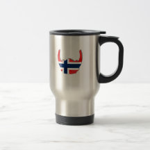 Norwegian flag of Norway viking helmet Coffee Mug