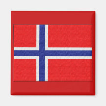 "Norwegian Flag" Refrigerator Magnets
