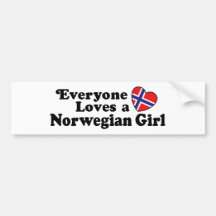 Norwegian Girl Bumper Sticker