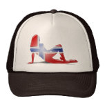 Norwegian Girl Silhouette Flag Hats