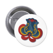 Norwegian Rosemaling Tulip Buttons