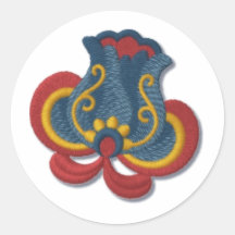 Norwegian Rosemaling Tulip Stickers