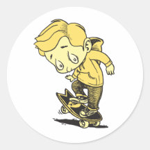 Nose Wheelie! Round Sticker