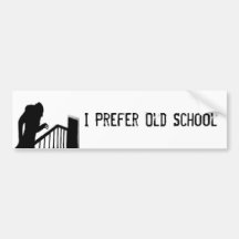 Nosferatu I Prefer Old School Bumper Sticker