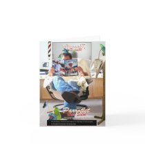 Nostalgic American cowboy at baber shop note card