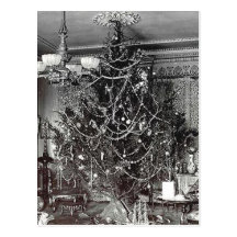 Nostalgic Christmas Tree Postcard