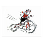 Nostalgic Girl on Tricycle Post Card