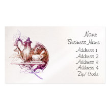 Nostalgic Teapot and cup Business Card