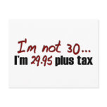 Not 30 $29.95 Plus Tax postcards
