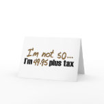 Not 50 $49.95 Plus Tax cards