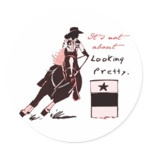 Not About Looking Pretty Round Sticker