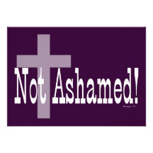 Not Ashamed! Romans 1:16 (with Cross) Announcements