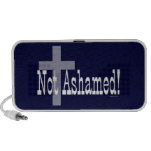 Not Ashamed! Romans 1:16 (with Cross) Portable Speakers