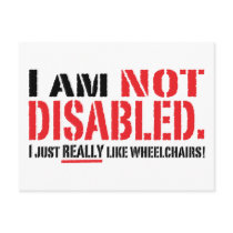 Not Disabled Postcard