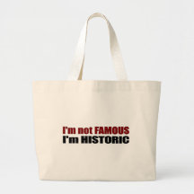 Not Famous I'M Historic Canvas Bags