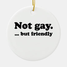 Not gay, but friendly .png christmas tree ornament