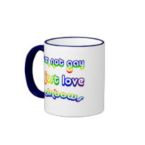 Not Gay but I Love Rainbows Coffee Mug