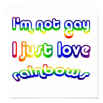 Not Gay But Love Rainbows posters