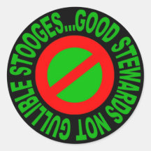 NOT GREEN CIRCLE BLK BACK STICKER