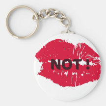 NOT !  HOT LIPS PRINT KEYCHAINS