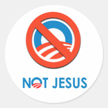NOT JESUS ROUND STICKERS