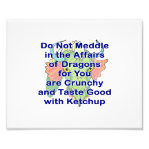 Not Meddle blue Purple dragon Art Photo