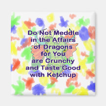 Not meddle purple dragon head refrigerator magnets